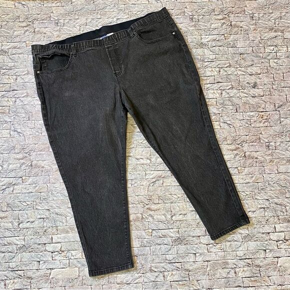 Diane Gilman DG2 Black Pull On Jeggings Size 3X Petite 5 Pocket Design - Picture 1 of 8